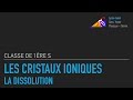 Les cristaux ioniques et leur dissolution