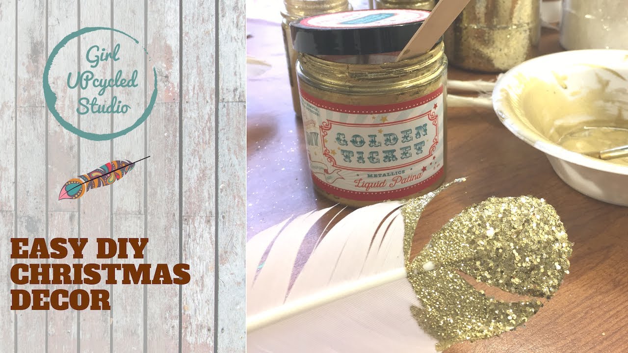 Easy DIY Christmas Decor including faux Birch Logs