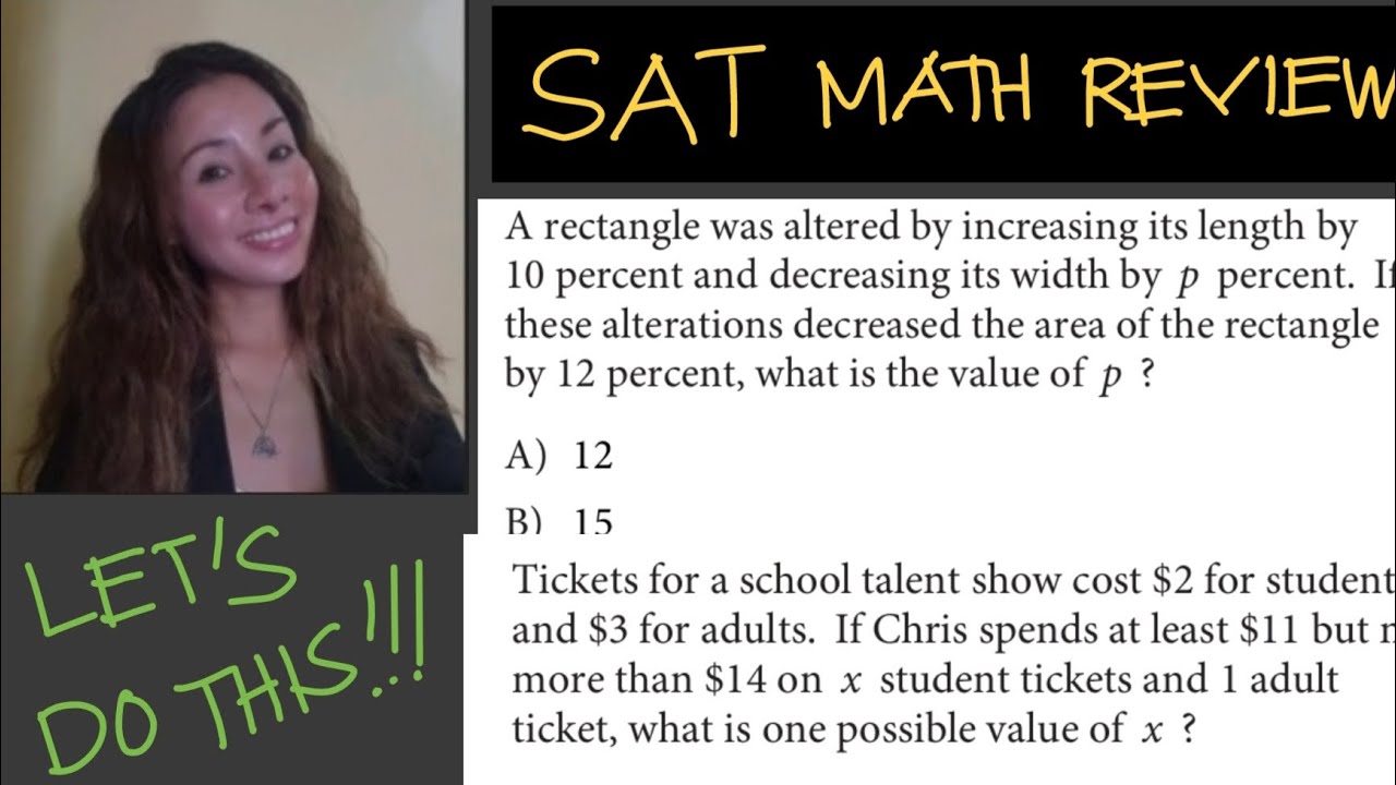 SAT MATH REVIEW SOLVED MATH PROBLEMS By Jane Maciejewski YouTube Sat math review solved math problems by jane maciejewski youtube