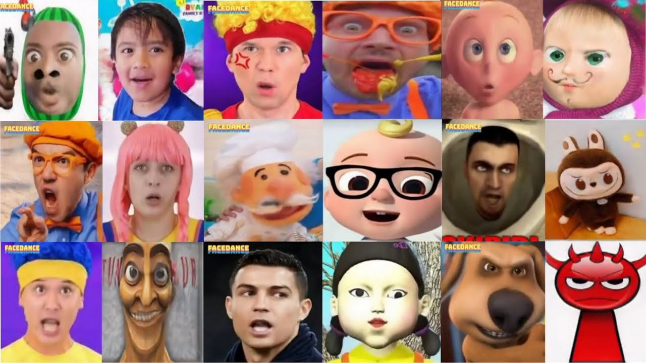 Blippi - Ryan’s World - Cocomelon - D Billions Kulikitaka Face Dance Mega Parody