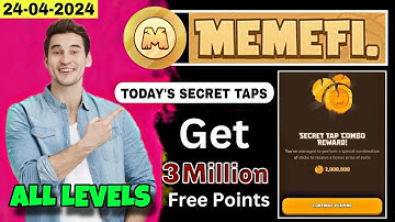 ( Level 1-11 ) Memefi Secret Tap Combo Reward | Memefi 3,000,000 Coins Code | #memefi Secret Code