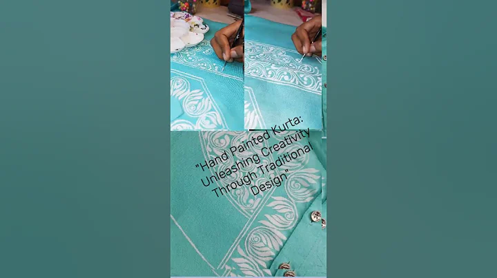 🩵Proudly Indian🩵Hand-Painted kurta😍🤍| o menoka #shorts #viral #trending #durgapuja #special #art