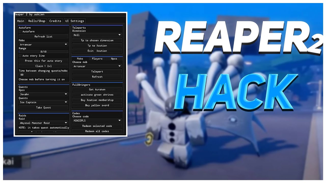 Reaper 2 Script - Auto Farm, Auto Quest & More! - Roblox Scripts