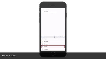 How to insert Shapes in MS Word for iPhone