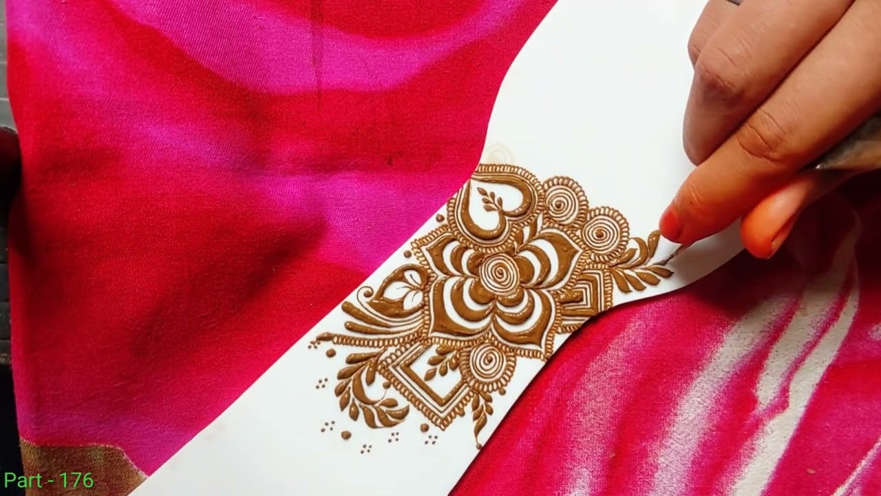 Heart shape flower mehndi designs art // new stylish full hand wedding mehndi designs 2025 