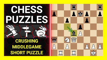 Chess Puzzles to Practice. Themes: Crushing, Middlegame, Short puzzle. Learn Chess