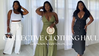 Collective clothing haul | zara, cotton on, steve madden, fashion nova | summer clothing essentials