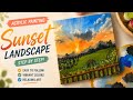 Escape reality in minutes | Relaxing Sunset painting 🌅 ☀️ | would you sit here?
