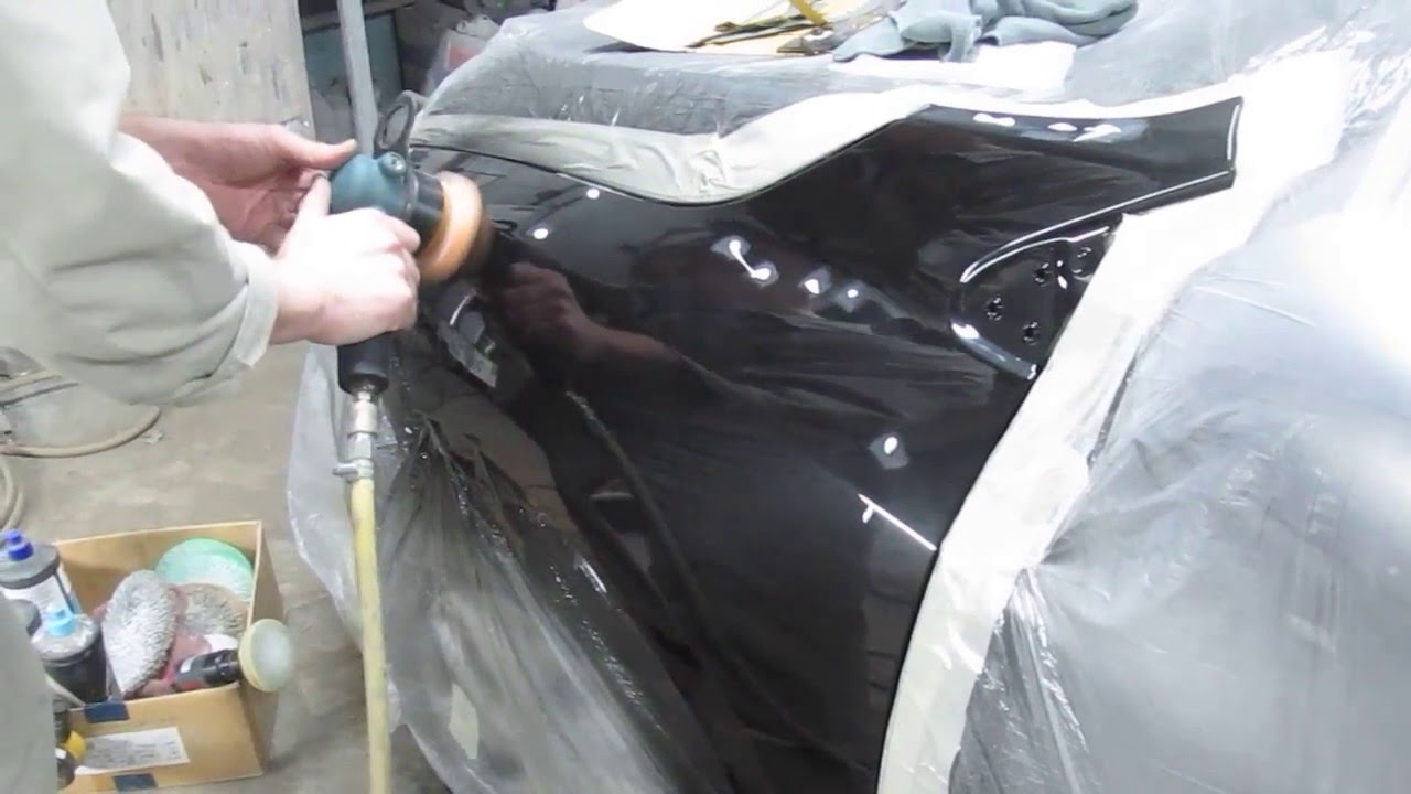 локальная полировка 14мм эксцентриком DynaBrade 57126