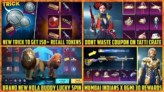 ✅ Trick to get 150+ RECALL TOKEN in BGMI | Bgmi new Classic Crate | New Hola buddy Lucky spin BGMI