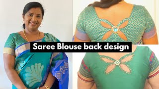 Saree Blouse Back Neck Design Cutting & Stitching/அழகிய கழுத்து டிசைன்:Theepas Cooking Lifestyle