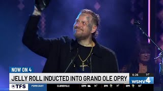 Jelly Roll inducted into Grand Ole Opry