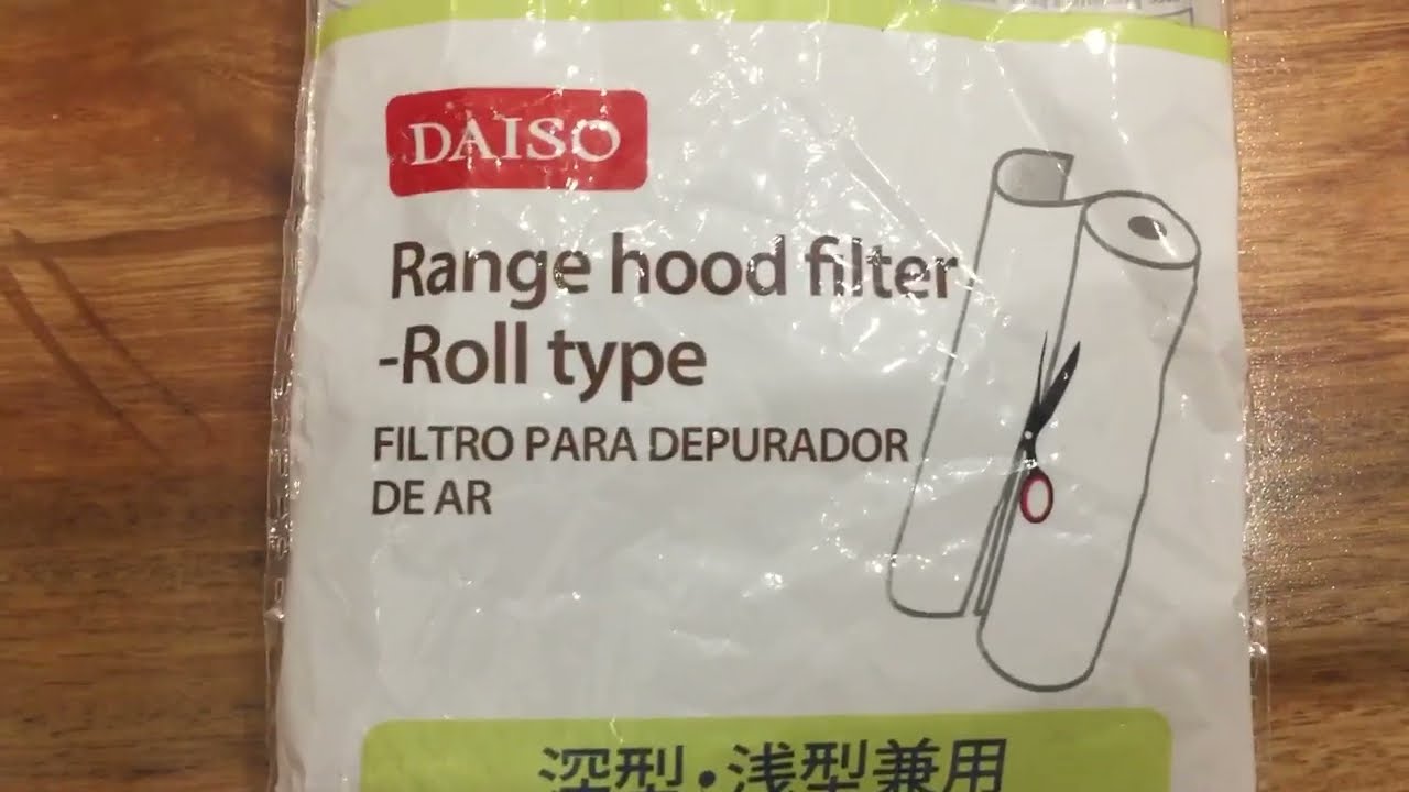 DAISO Range Hood Filter (Fabric) Installation