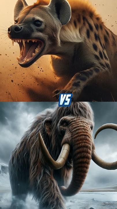 HYENA VS MAMMOTH, T-REX, CHEETAH, CHIMPANZEE ZEBRA, HIPPOPOTAMUS #shorts