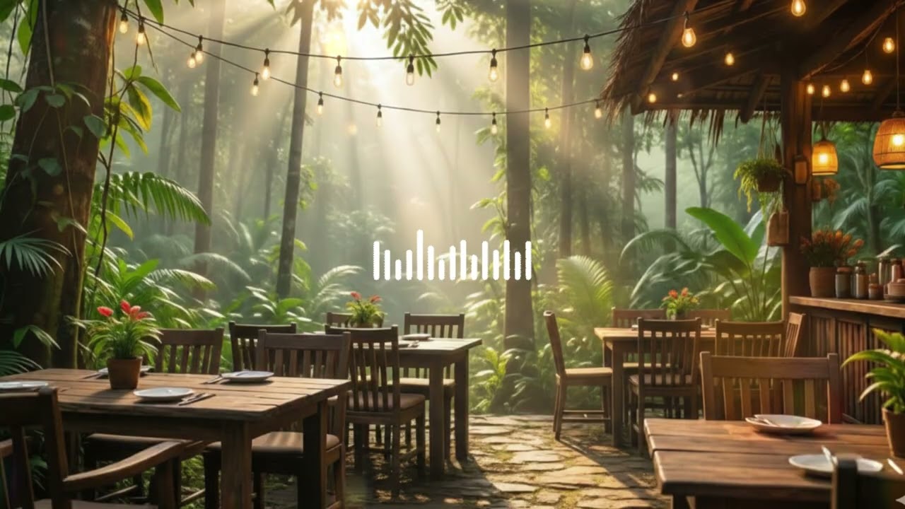 Morning Jazz Cafe in Nature 4K – Relax, Focus & Feel Good