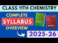 Class 11th chemistry syllabus 2025-26 session cbse board | official Syllabus 2026 exam