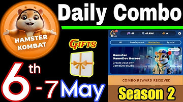 Hamster Kombat GameDev Heroes 🎮| 6 May Daily Combo 🧩 Season 2