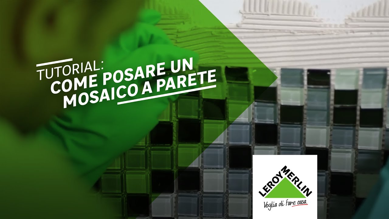 Come posare un mosaico a parete tutorial leroy merlin youtube Piastrelle finto porfido