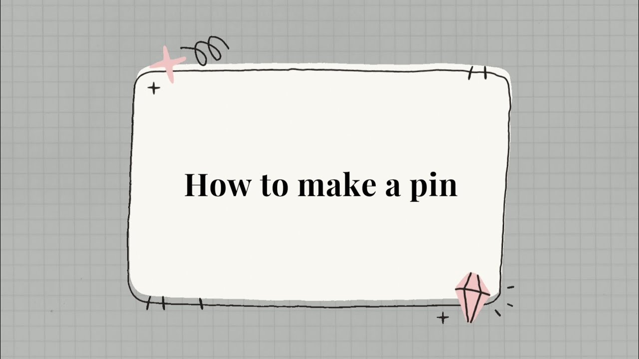 How to make a pin - YouTube