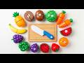 Oddly Satisfying Video-How to Cutting Fruits and Vegetables ASMR - Cutting Plastic fruits