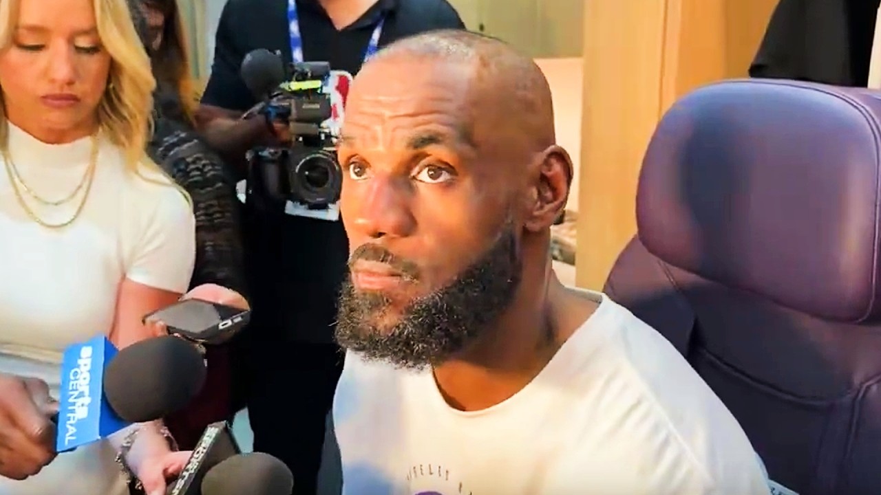 LeBron Reacts to Lakers Game 5 Loss to Rockets! | Lakers Postgame ...