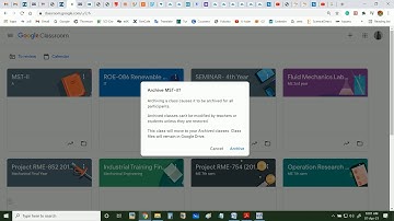 How to archive a google classroom | How to restore a google classroom