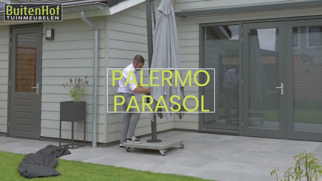 Palermo zweefparasol - Product demonstratie YouTube