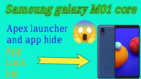 Samsung galaxy M01 core Apex launcher 👌 theme and hide and app lock kaise
