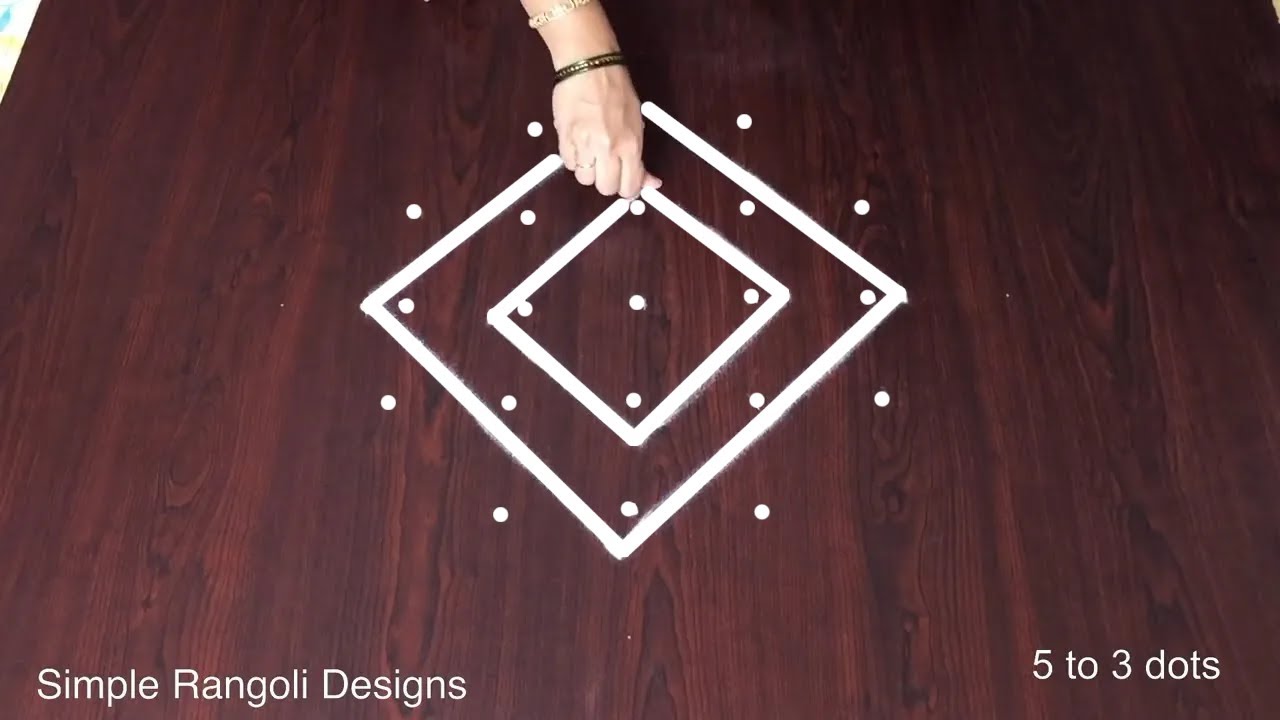 5 to 3 Dots Sankranthi Muggulu