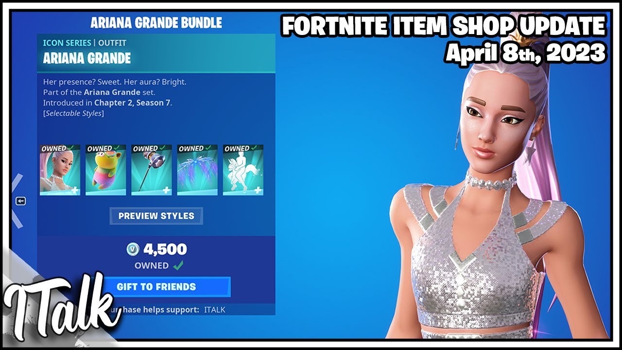 Fortnite Item Shop Ariana Grande Griddy Still Here [april 8th 2023] Fortnite Battle Royale