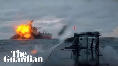 Footage purports to show drone attack on Russian tanker allegedly belonging to shadow fleet