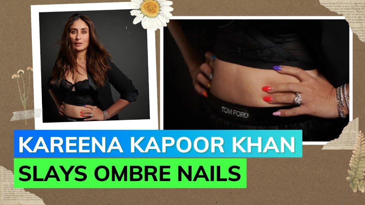 Kareena Kapoor gives her black pantsuit and bralette a perfect colourful  twist. Hint: Her manicure - India Today