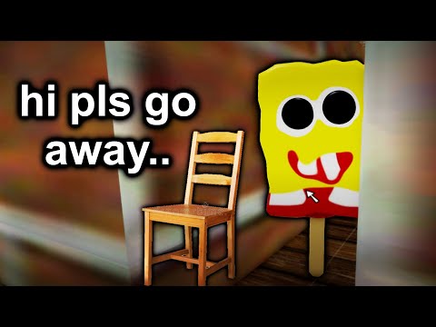 evil spongebob won’t let me find the chairs 😭