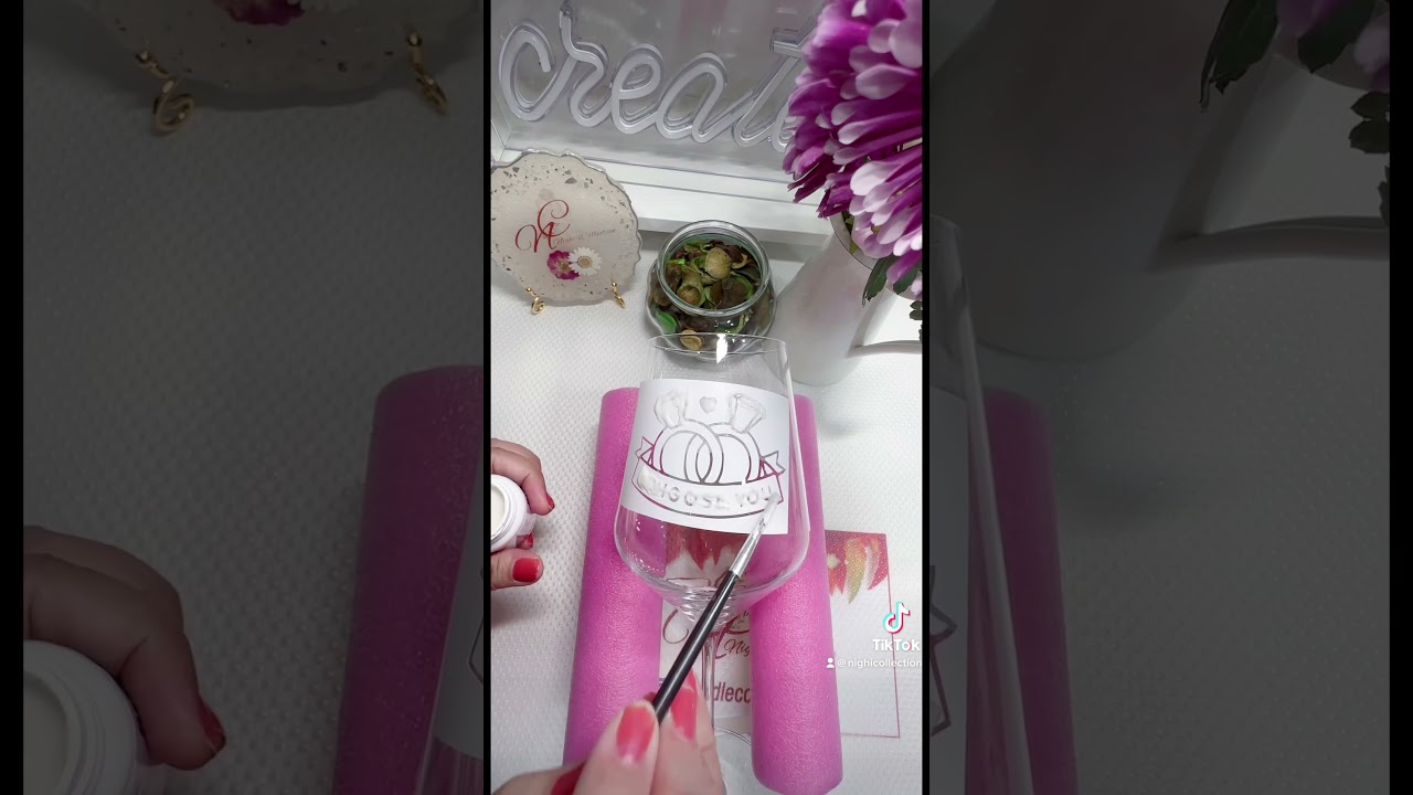 How to make Etch on wine glass
