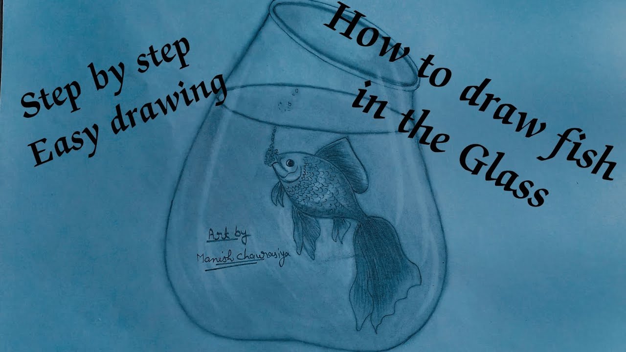 Fish Inside Fish Drawing How to draw fish inside glass#pencilscretch#manishchaurasiya - YouTube