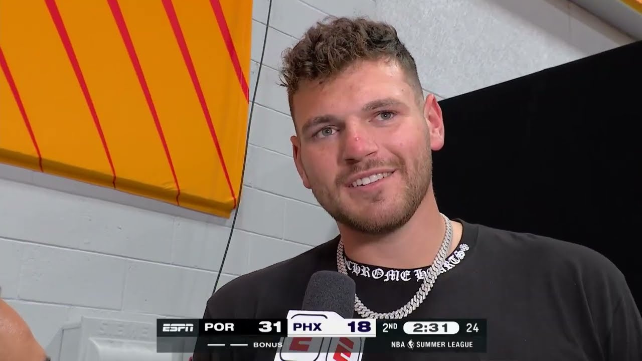 Donovan Clingan ESPN Interview | 2026 NBA Summer League | Portland Trail Blazers