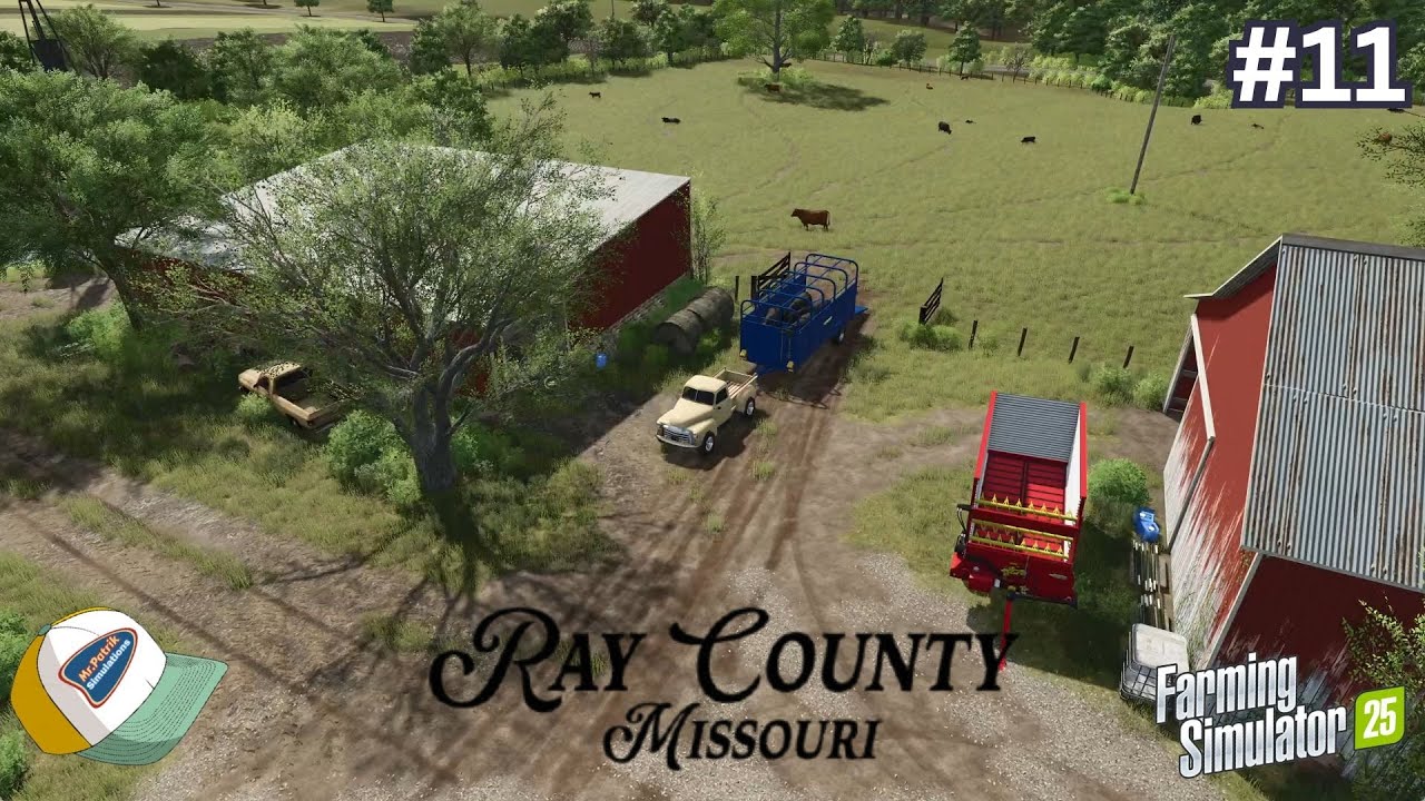 My small American farm- First grass harvest and moving cows to summer pastures-FS25#11