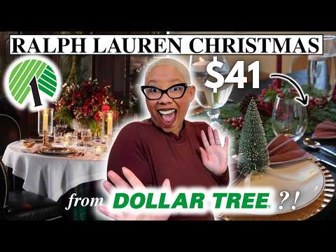Can We Hack The Ralph Lauren Christmas Look from Dollar Tree?! $50 Dollar Tree Styling Challenge!