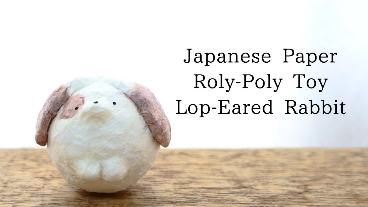 [DIY] Lop-Eared Rabbit Japanese Paper Roly-Poly Toy🐇Handmade - YouTube