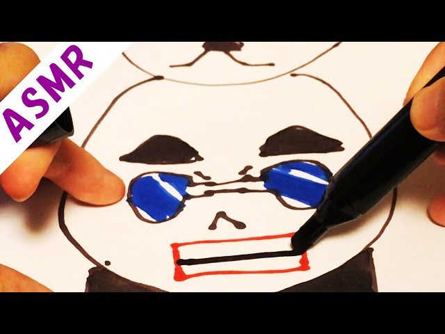 ふかチャンネル顔イラストを描くASMR