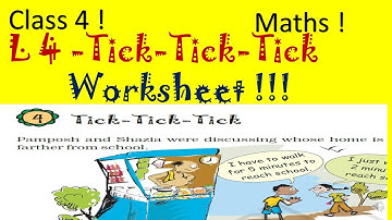 Class 4 Maths L 4 -Tick-Tick-Tick Worksheet with answer and explanation in English@ChellamaTeacher