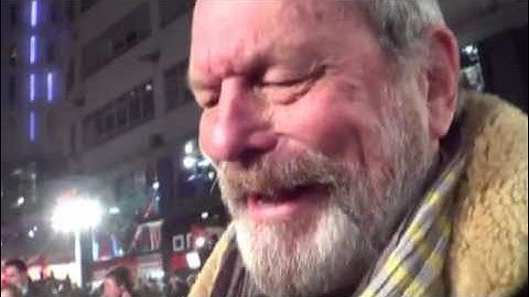TERRY GILLIAM chatting about Don Quixote & Johnny Depp @ Django Unchained UK premiere
