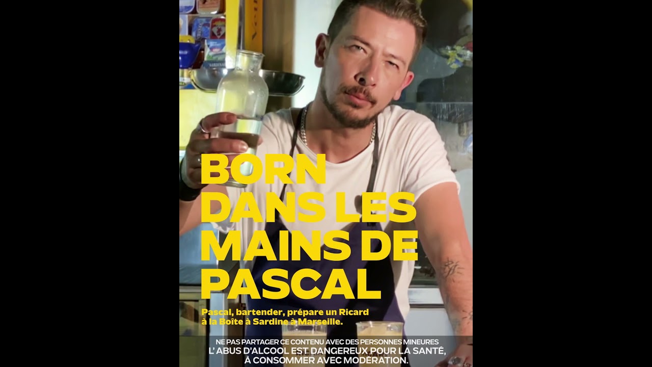 Ricard. Born à Marseille. Et dans les mains de Pascal aussi.