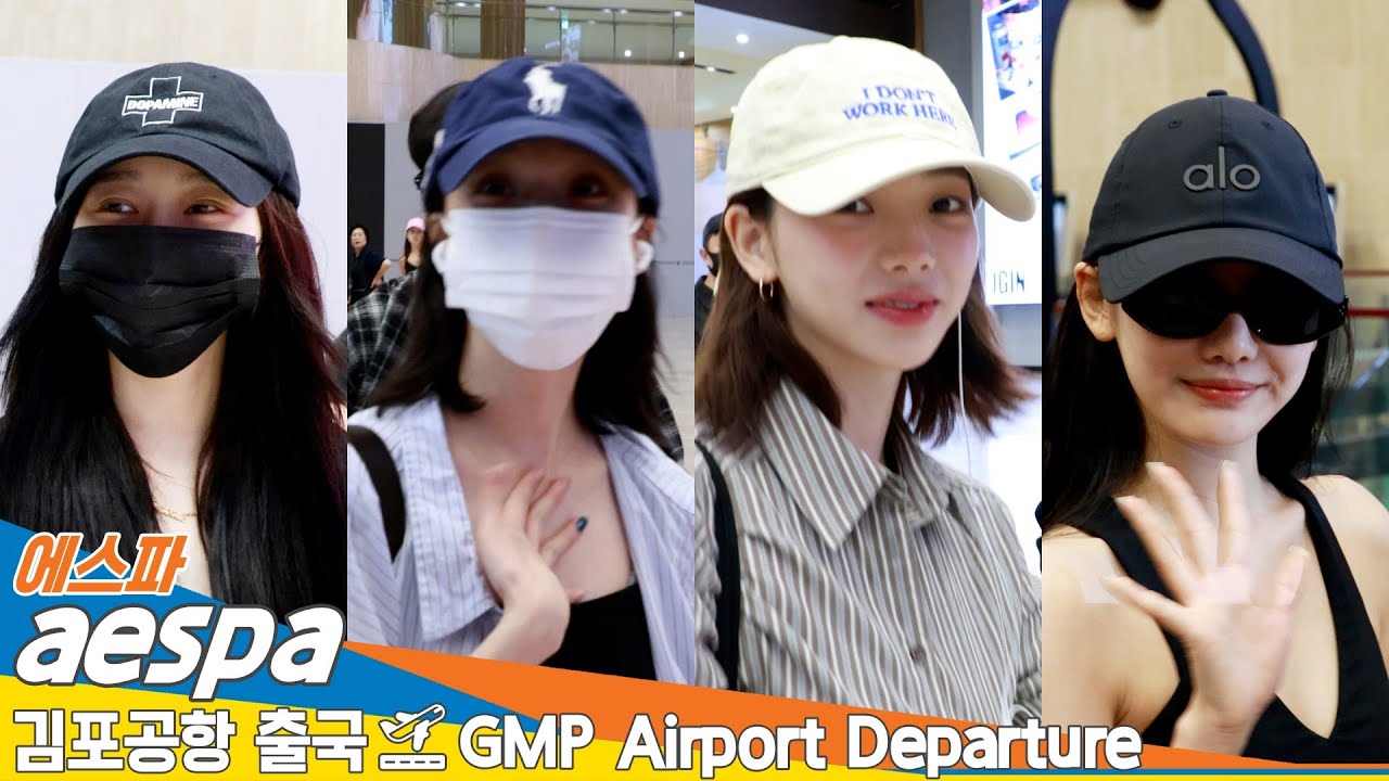 에스파, 예쁜 여자의 앙💕일본 출장 가는 (ae)company Workshop~❣️전직원! (출국)✈️aespa Airport Departure 2025.7.6 Newsen