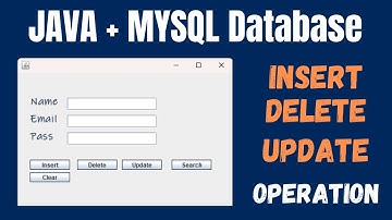 java and mysql database - How To Insert Update Delete And Search Data #mysqldatabase #javatutorial