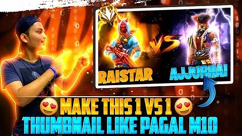 How to make 1 vs 1 thumbnail || make this thumbnail || like @PagalM10 || shubham gfx