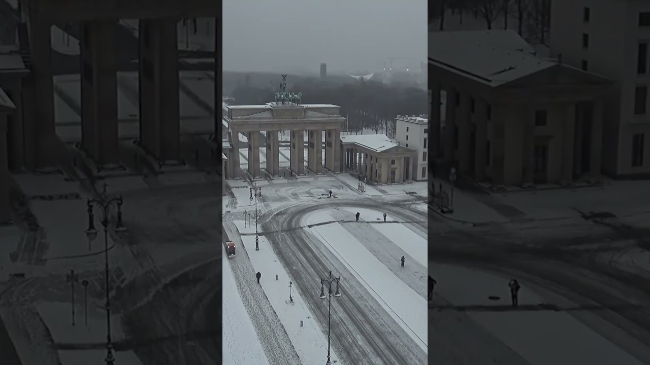 Webcam Berlin - Schnee und Frost am Brandenburger Tor! 🥶 