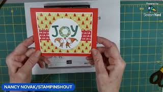 Stampin Ups! Jolly Words Elves Joy Card. #JOLLYWORDS, #diychristmascards, #stampinupcards