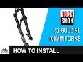 ROCKSHOX 30 Gold RL MTB Suspension // How To Install Bike Forks // GT Aggressor Pro