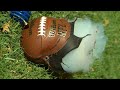 Over-Inflating Footballs In Super Slow Motio